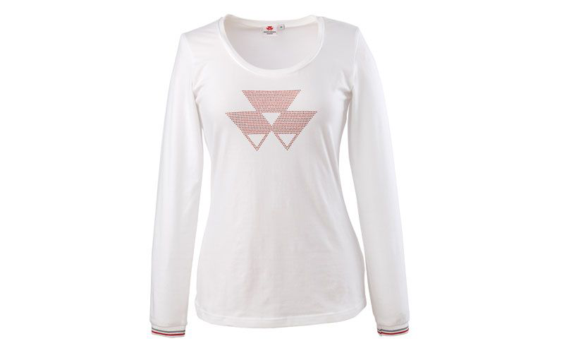 Женская футболка с длинными рукавами, белая